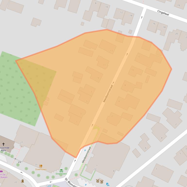 Kaart van postcodegebied 7031CE.