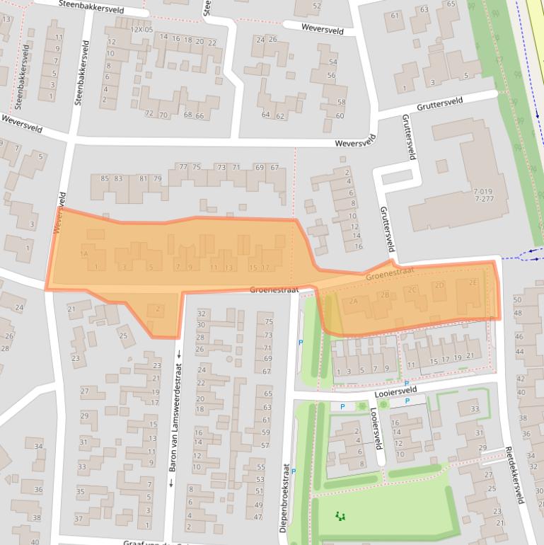 Kaart van postcodegebied 7031CK.