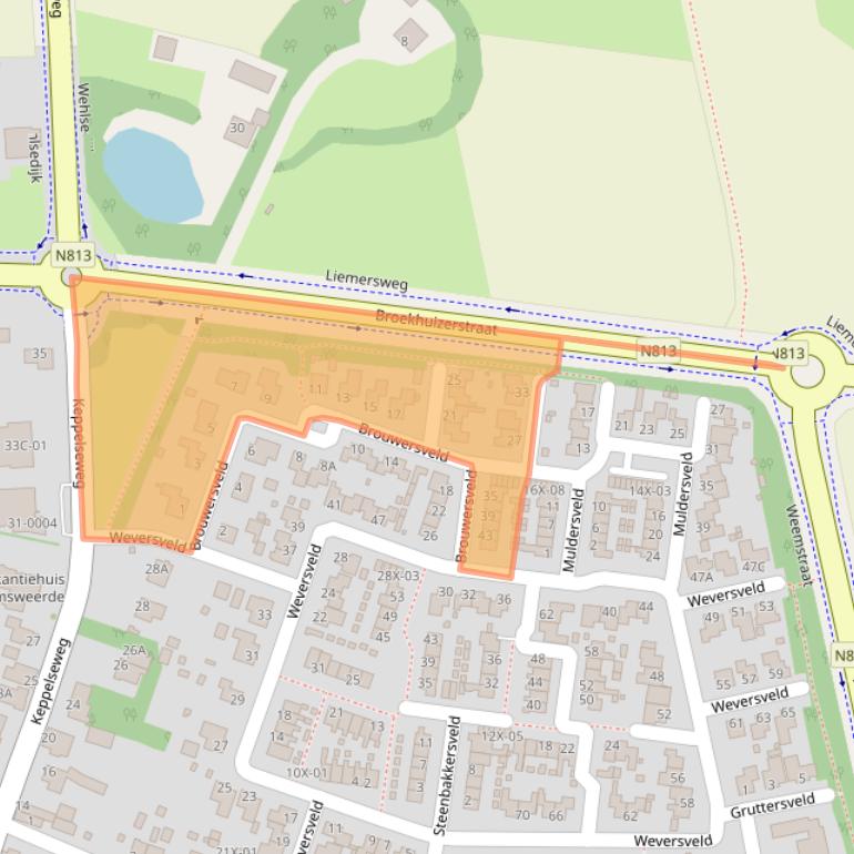 Kaart van postcodegebied 7031DA.