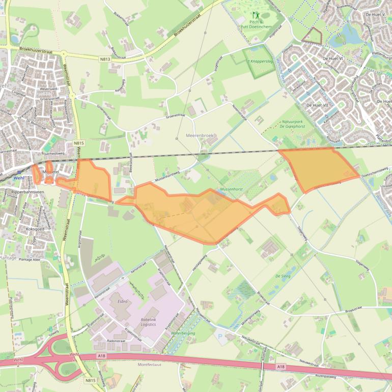 Kaart van postcodegebied 7031EP.