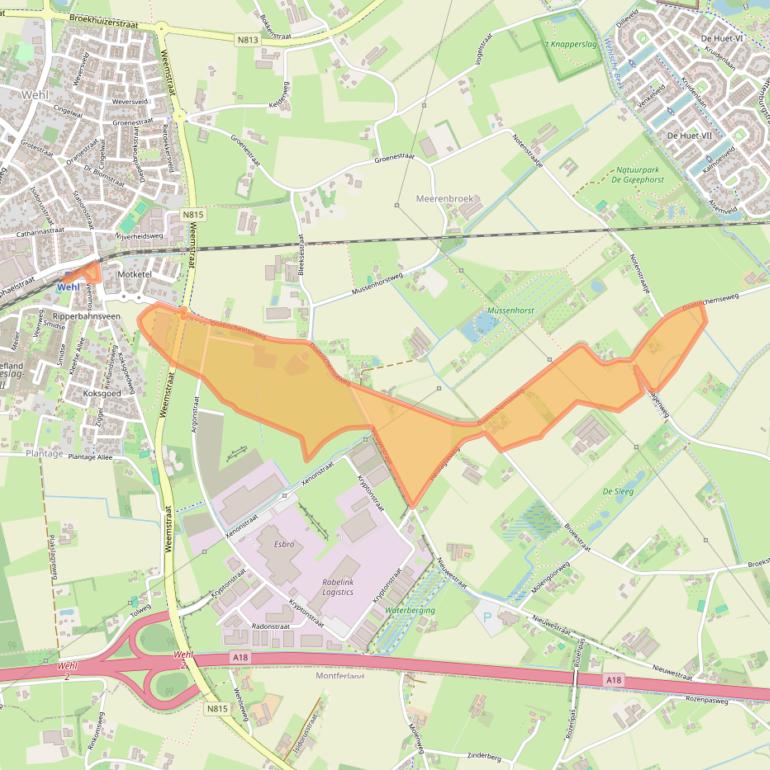 Kaart van postcodegebied 7031ER.