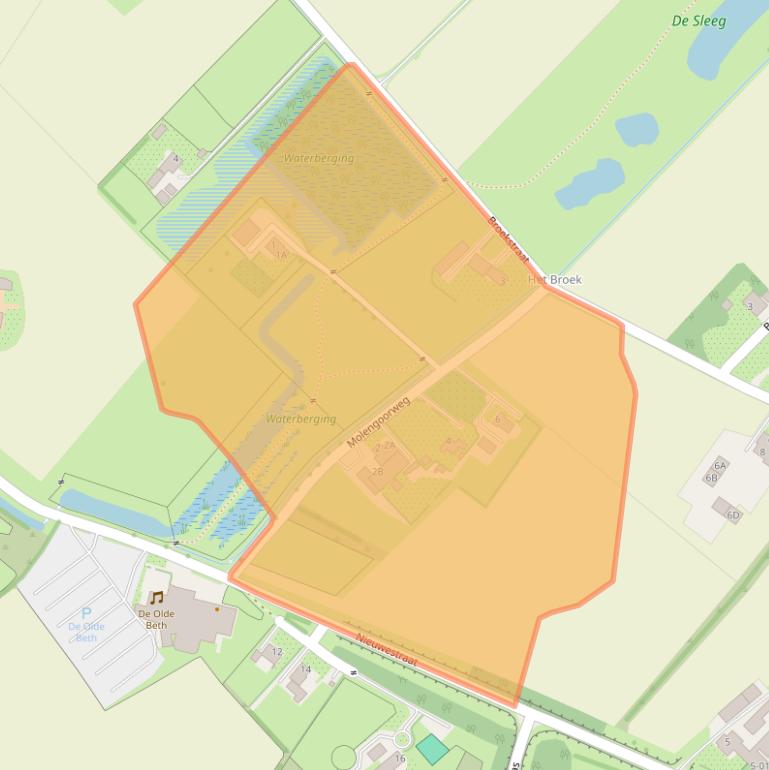 Kaart van postcodegebied 7031GA.