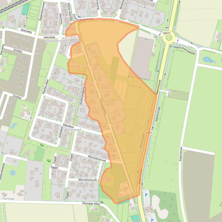 Kaart van postcodegebied 7031GD.