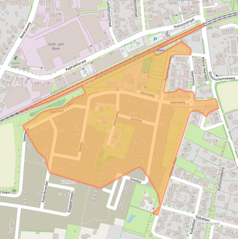 Kaart van postcodegebied 7031GJ.