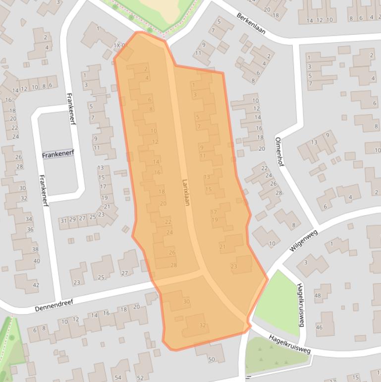Kaart van postcodegebied 7031WG.