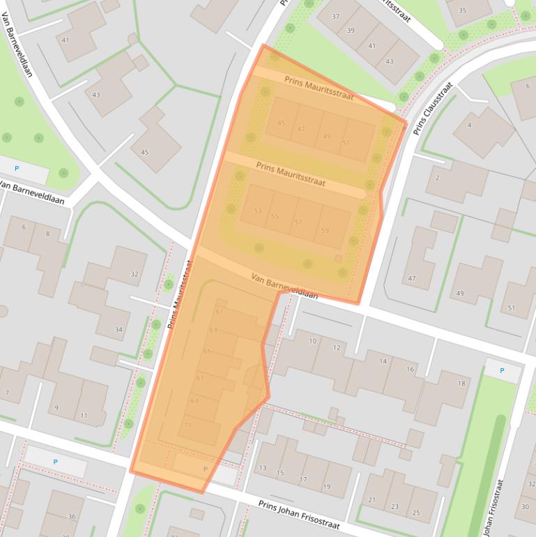 Kaart van postcodegebied 7031XV.