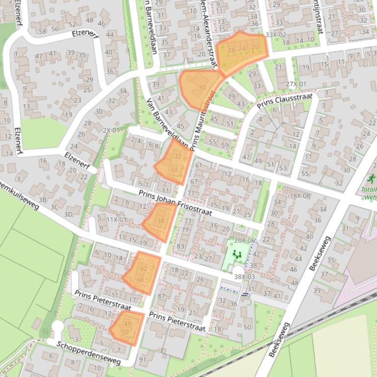 Kaart van postcodegebied 7031XZ.