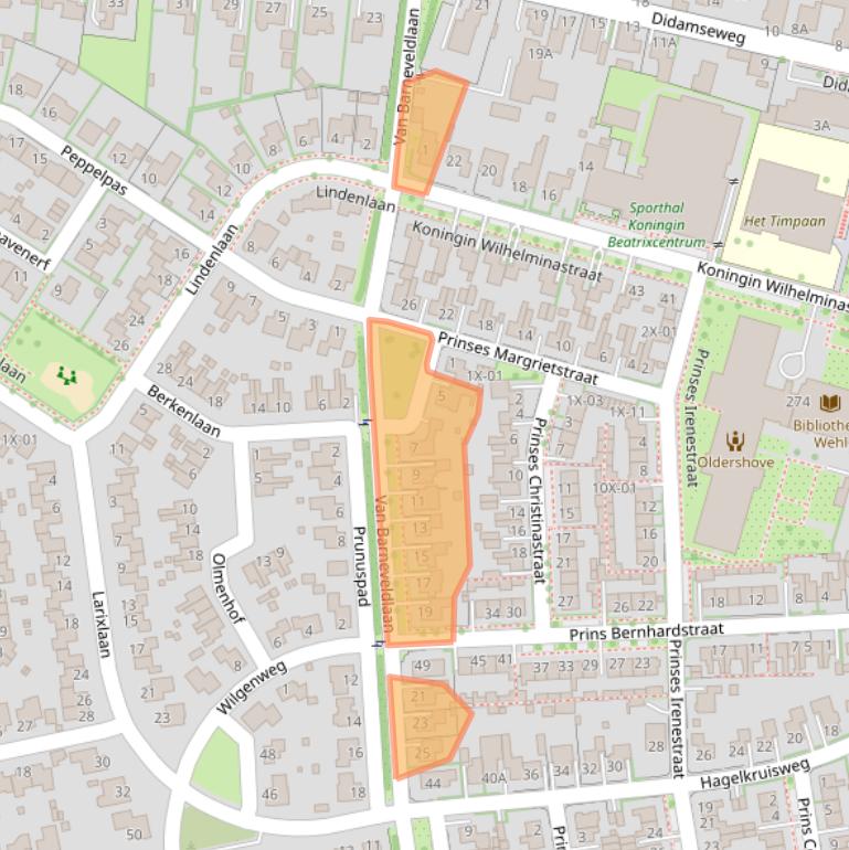 Kaart van postcodegebied 7031ZJ.