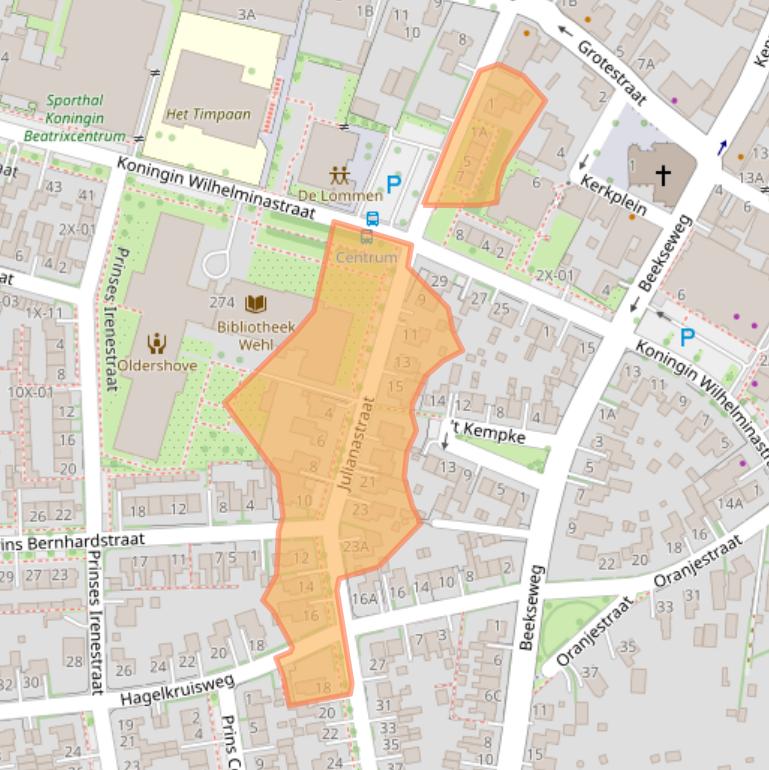 Kaart van postcodegebied 7031ZX.