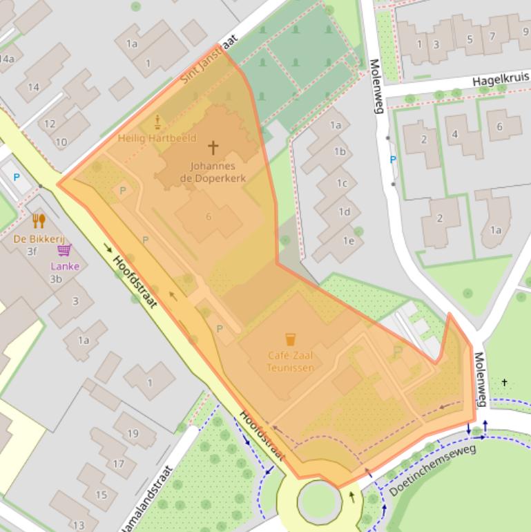 Kaart van postcodegebied 7035AK.