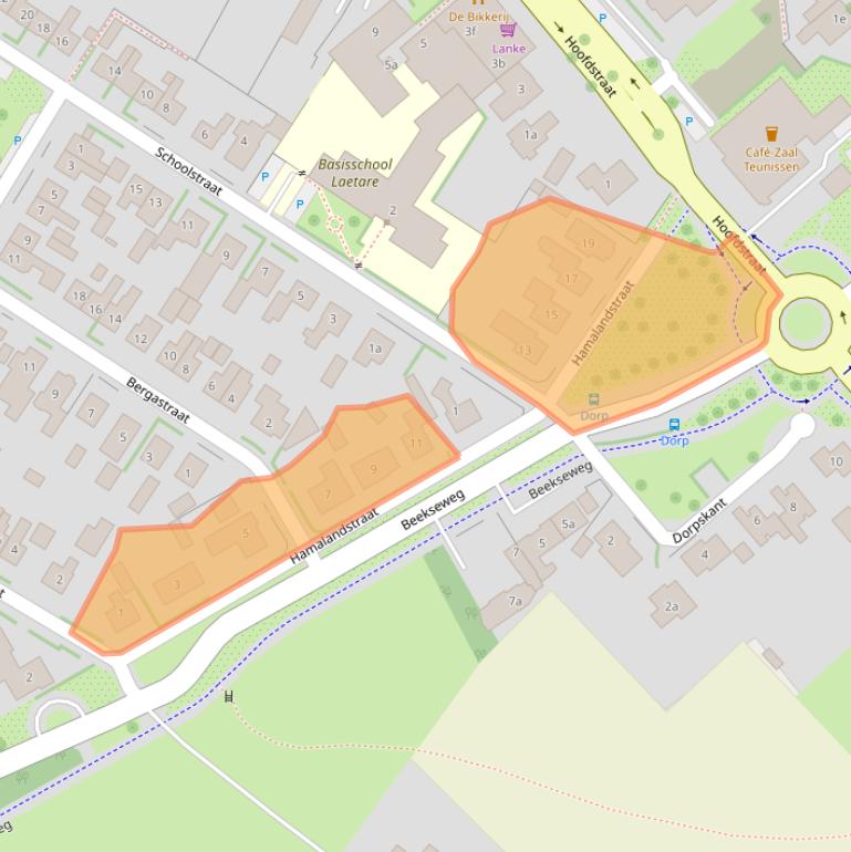 Kaart van postcodegebied 7035AV.