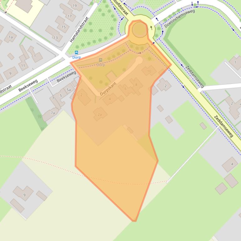 Kaart van postcodegebied 7035AZ.