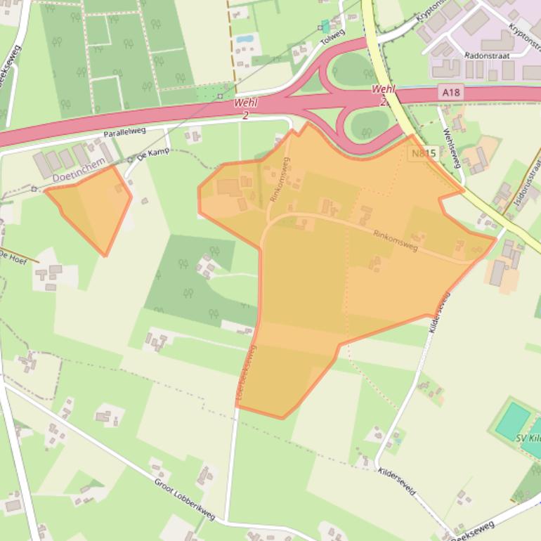 Kaart van postcodegebied 7035CB.