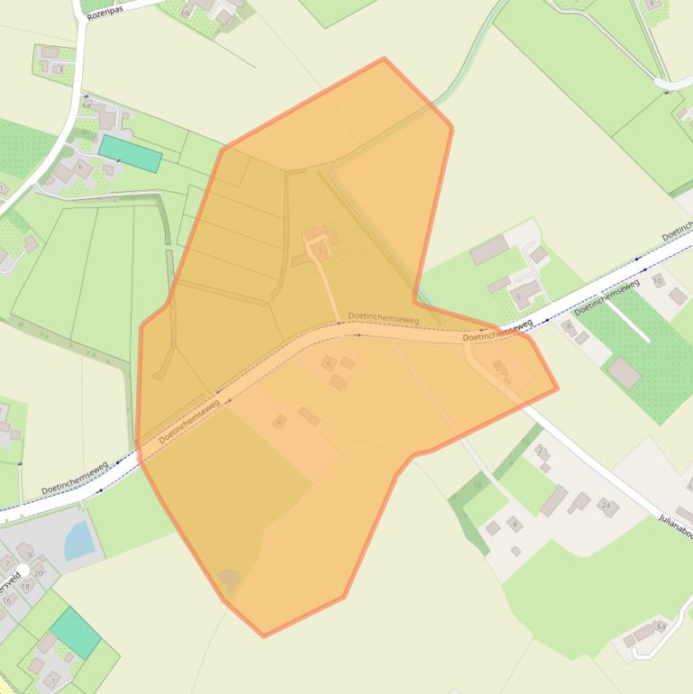 Kaart van postcodegebied 7035CN.