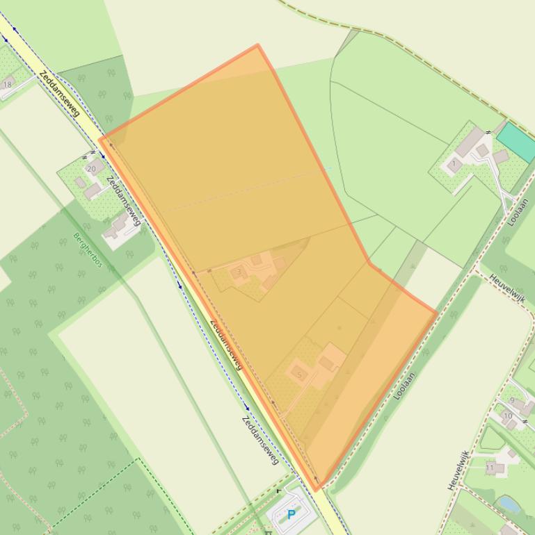 Kaart van postcodegebied 7035DC.