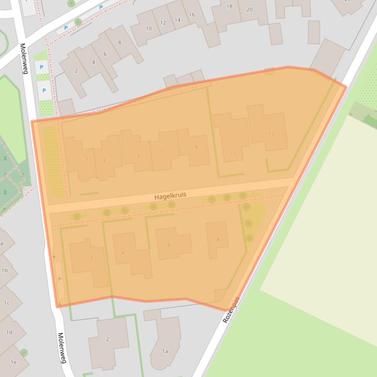 Kaart van postcodegebied 7035DP.