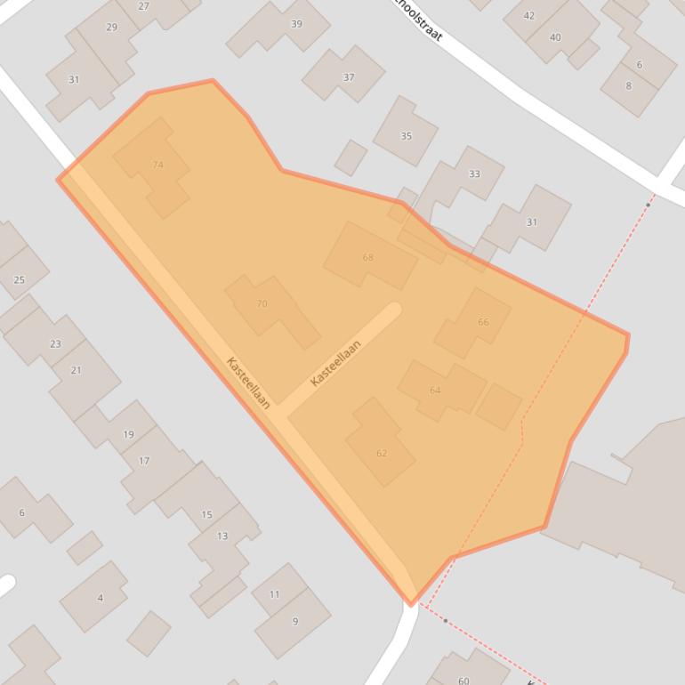 Kaart van postcodegebied 7037BE.