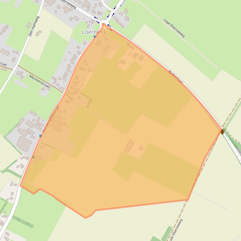 Kaart van postcodegebied 7037CA.