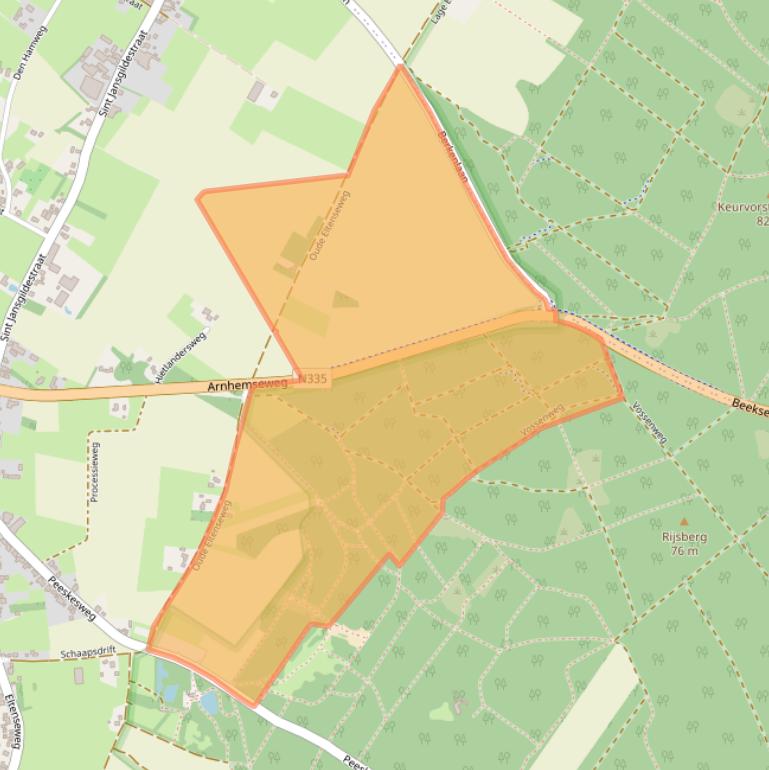 Kaart van postcodegebied 7037CE.