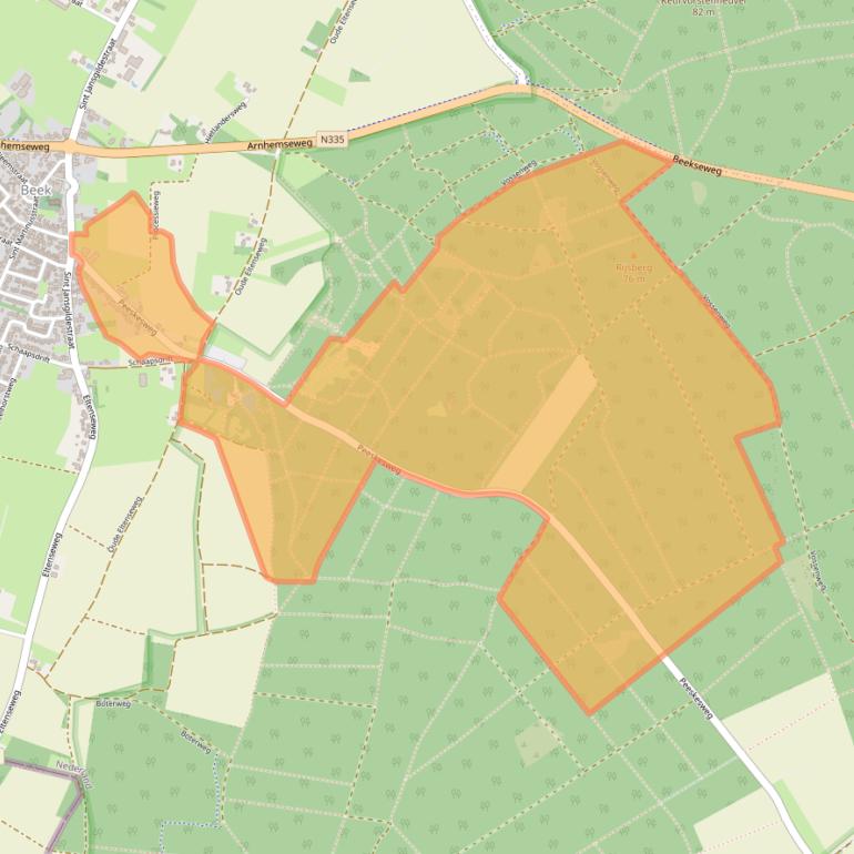 Kaart van postcodegebied 7037CH.