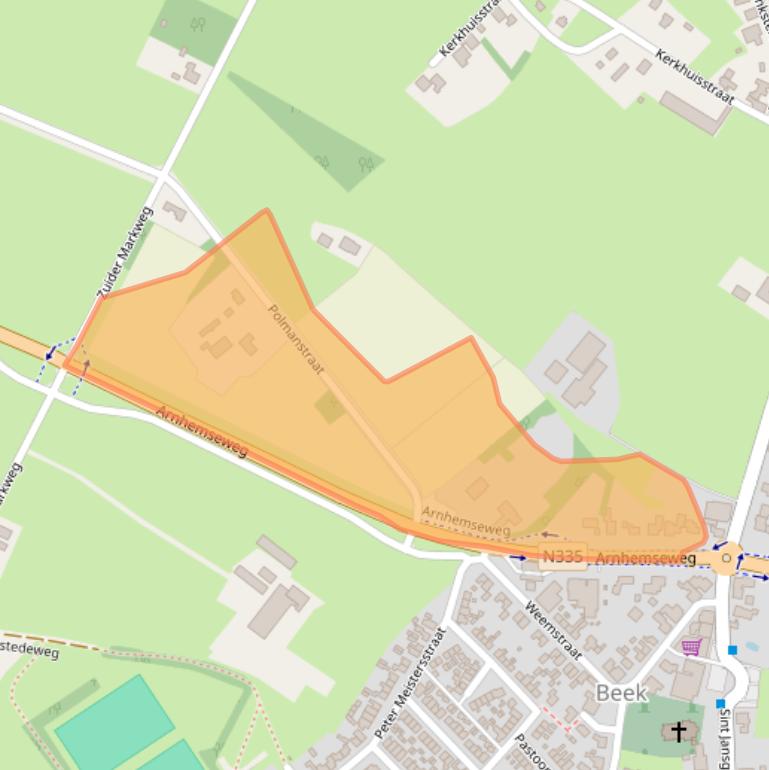 Kaart van postcodegebied 7037CZ.