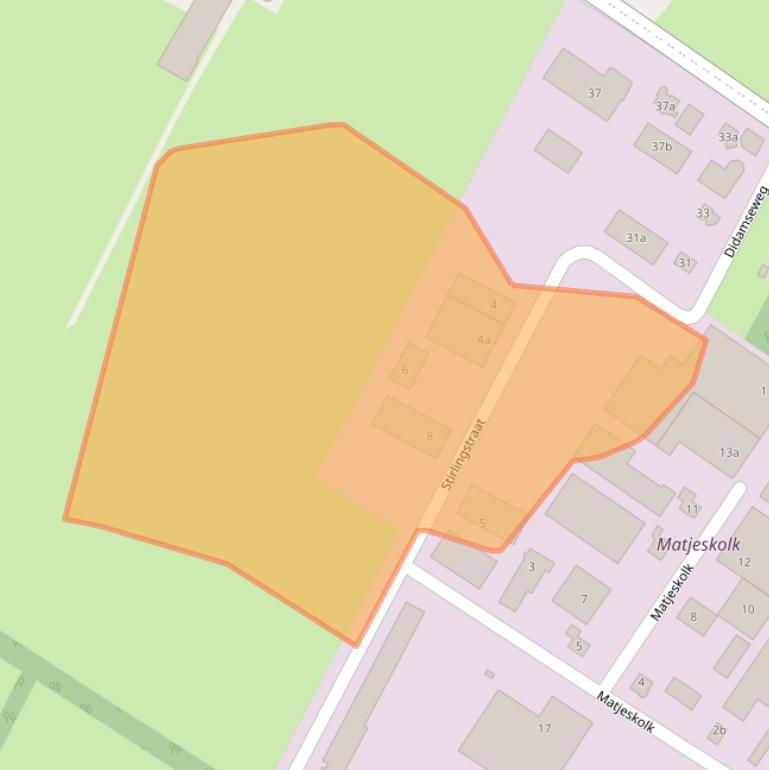 Kaart van postcodegebied 7037DG.