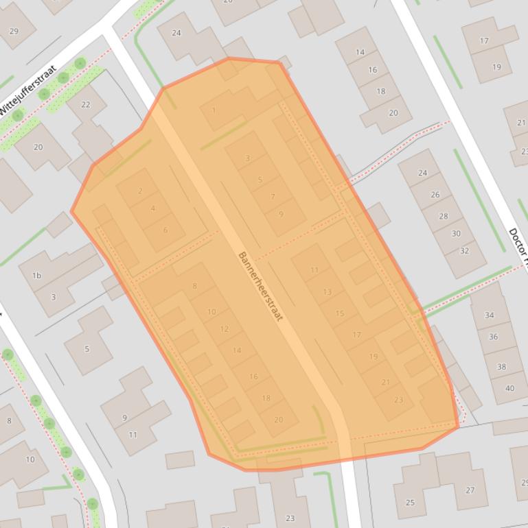 Kaart van postcodegebied 7038AH.