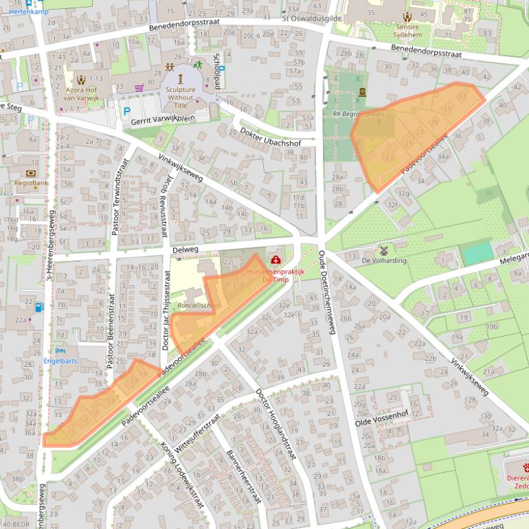 Kaart van postcodegebied 7038AL.