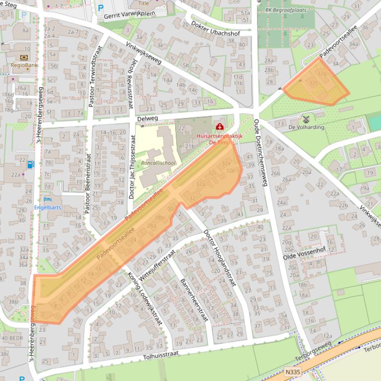 Kaart van postcodegebied 7038AM.