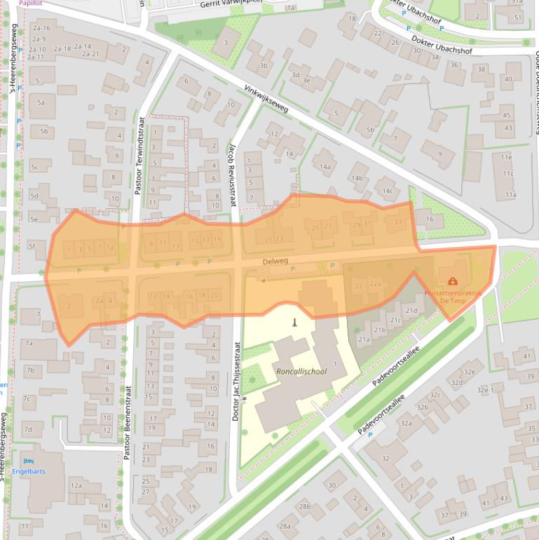 Kaart van postcodegebied 7038AR.