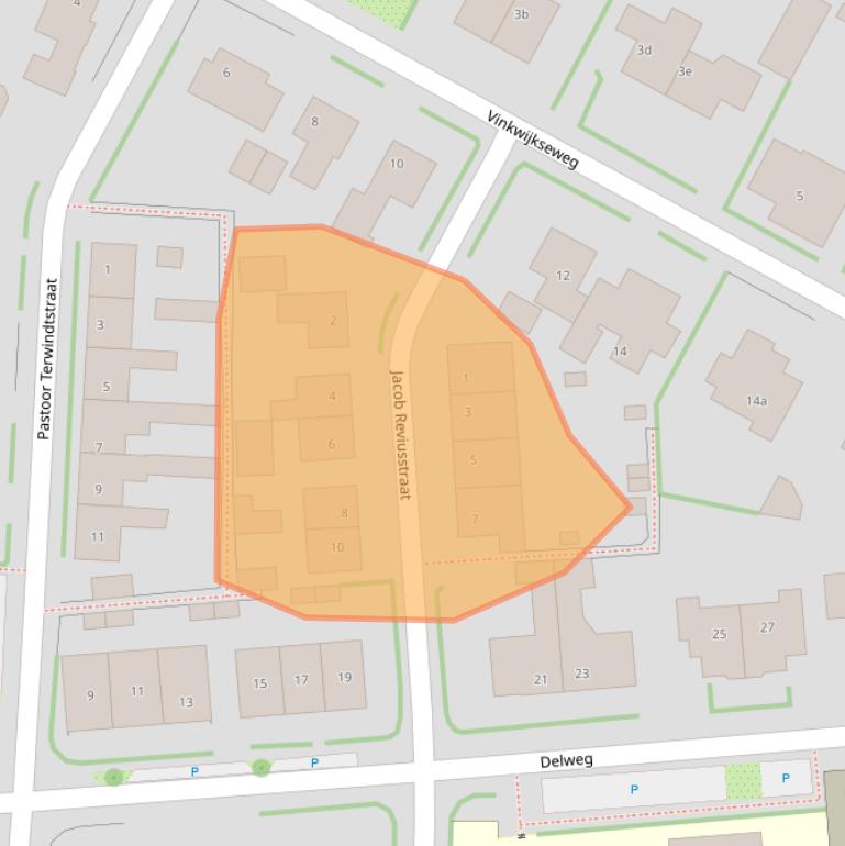 Kaart van postcodegebied 7038AT.