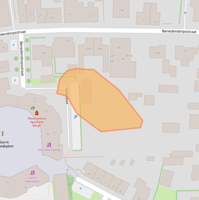 Kaart van postcodegebied 7038AX.