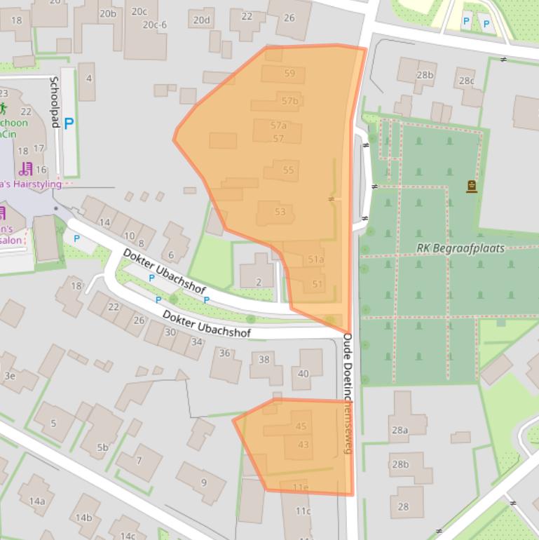 Kaart van postcodegebied 7038BE.