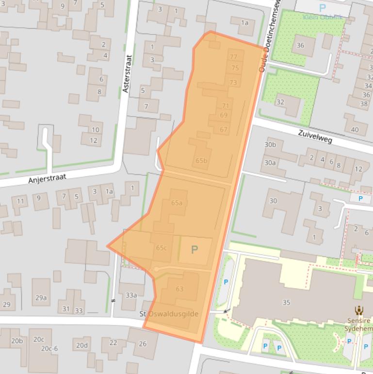 Kaart van postcodegebied 7038BG.