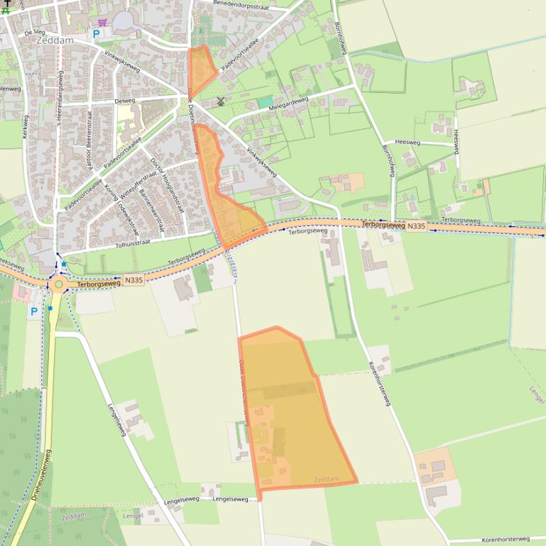 Kaart van postcodegebied 7038BH.