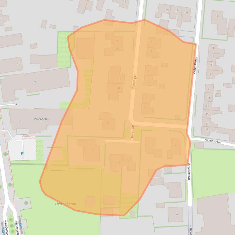 Kaart van postcodegebied 7038BP.