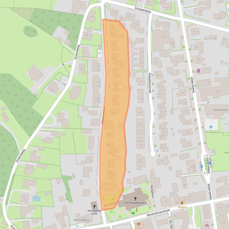 Kaart van postcodegebied 7038CP.