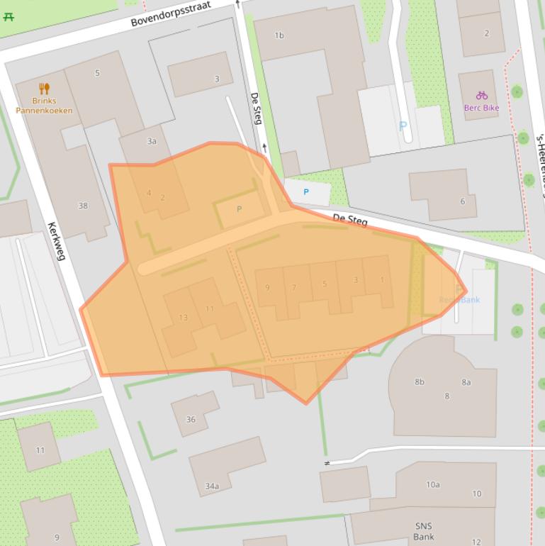 Kaart van postcodegebied 7038CR.