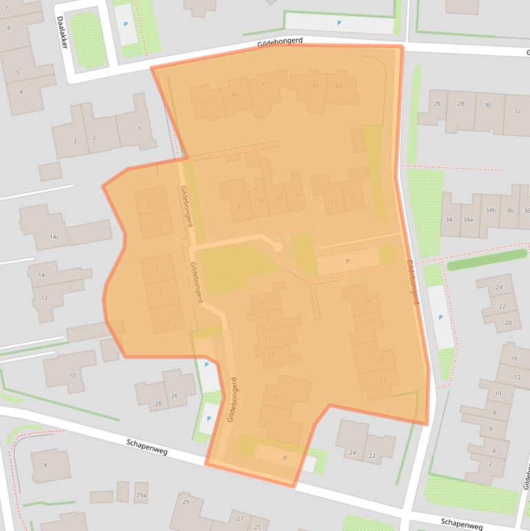 Kaart van postcodegebied 7038DA.