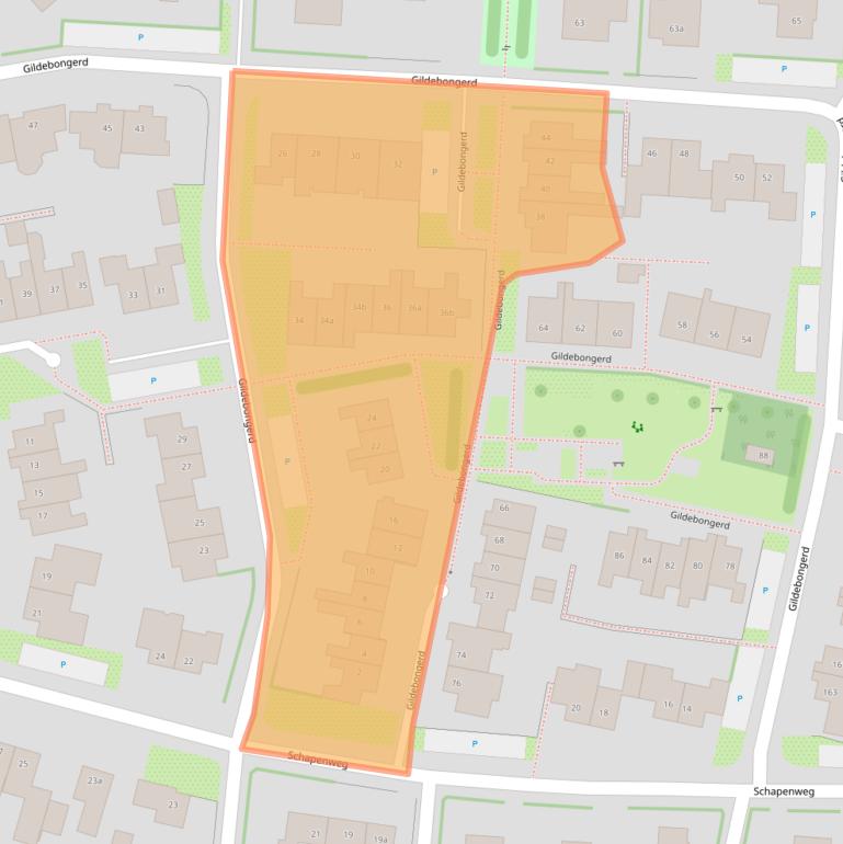 Kaart van postcodegebied 7038DE.