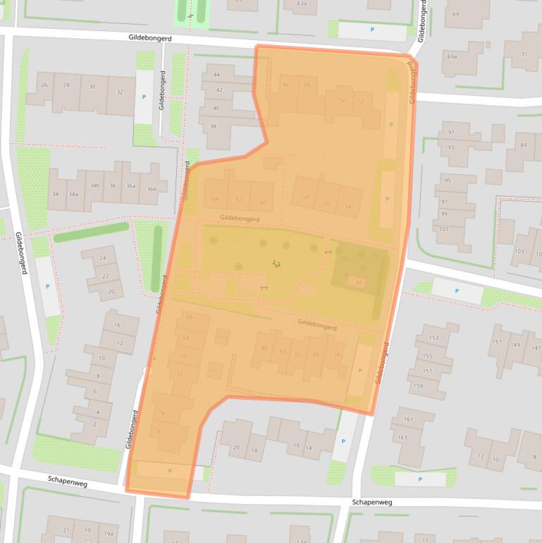 Kaart van postcodegebied 7038DG.