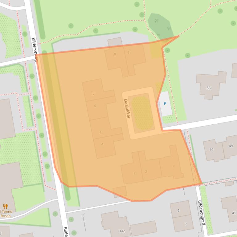 Kaart van postcodegebied 7038DH.