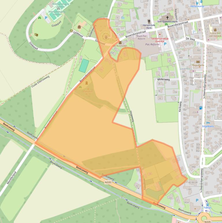 Kaart van postcodegebied 7038EC.