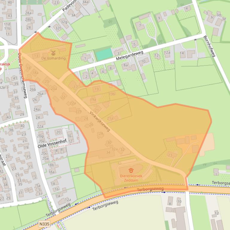 Kaart van postcodegebied 7038EP.