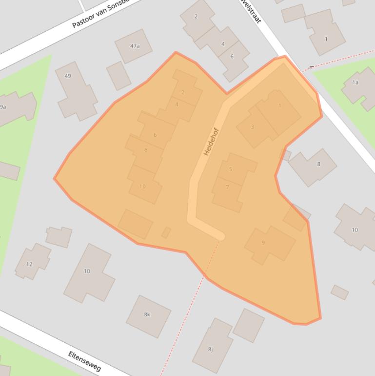 Kaart van postcodegebied 7039AT.