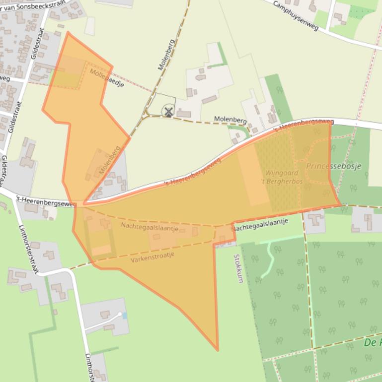 Kaart van postcodegebied 7039CN.