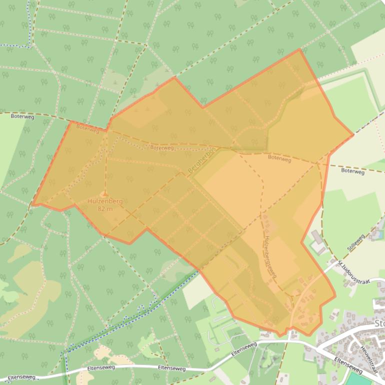 Kaart van postcodegebied 7039CW.