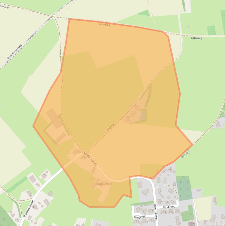 Kaart van postcodegebied 7039CX.