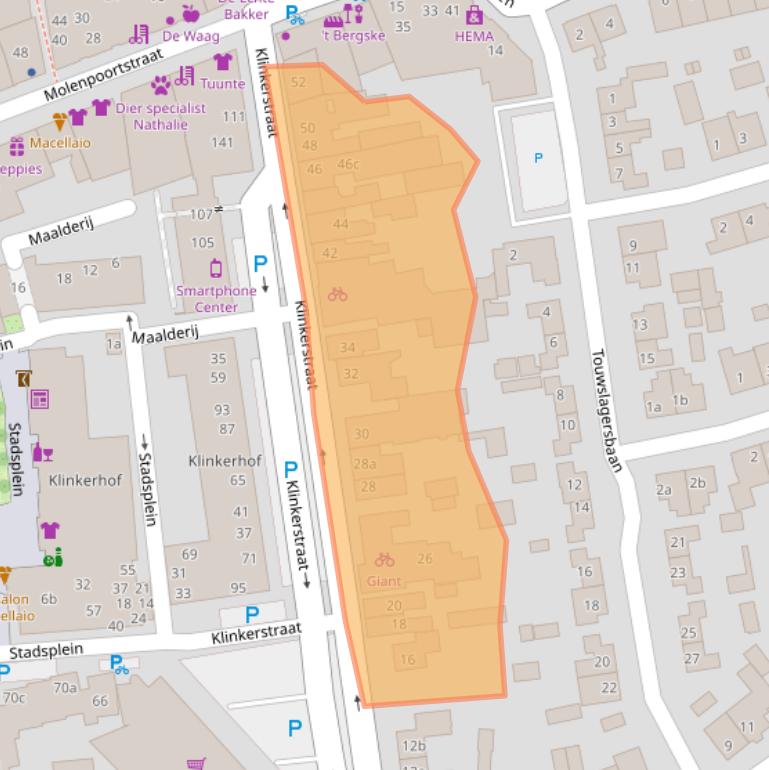 Kaart van postcodegebied 7041BC.