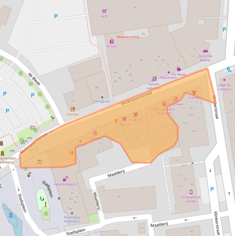 Kaart van postcodegebied 7041BE.